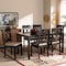 Baxton Studio Lenoir Sand Upholstered Espresso Wood 7-Piece Dining Set 162-10523-10519 - alternate 7